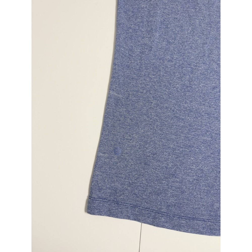 Lululemon Men's Evolution Polo Shirt Pique Performance Sz XL Blue Stretch Button - Picture 8 of 8